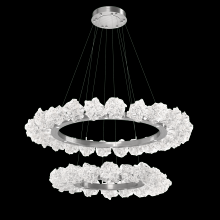 Hammerton CHB0059-2B-SN-BC-CA1-L3 - Two Tier Blossom Ring Chandelier - 2B-Satin Nickel