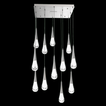 Hammerton CHB0078-12-SN-C-C01-L1 - Raindrop Square 12pc Multi-Pendant