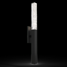 Hammerton IDB0060-26-MB-GC-L3-RTS - Axis Indoor Sconce - 26-Matte Black-Clear Textured Cast Glass-Ready to Ship