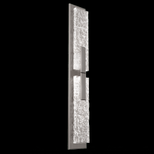 Hammerton IDB0061-02-GM-GC-L1 - Glacier Double Sconce-Gunmetal-Clear Textured Cast Glass