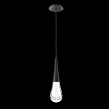 Hammerton LAB0078-01-MB-C-C01-L1 - Raindrop Pendant-Matte Black-Blown Glass