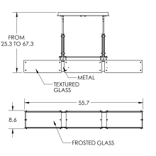 Hammerton PLB0026-0C-GB-BG-001-L1 - Urban Loft Trestle Linear - 55-Inch (LED)