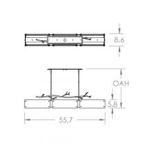 Hammerton PLB0032-0C-SN-BG-001-E2 - Ironwood Linear - 55-Inch