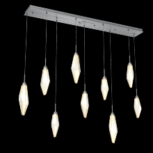 Hammerton PLB0050-09-GM-CA-C01-L1 - Rock Crystal Linear 9pc Multi-Pendant