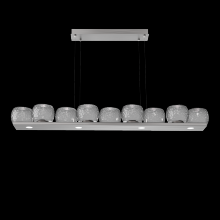 Hammerton PLB0091-0C-SN-S-CA1-L3 - Vessel 59-inch Platform Linear-Satin Nickel-Smoke Blown Glass-Stainless Cable-LED 3000K