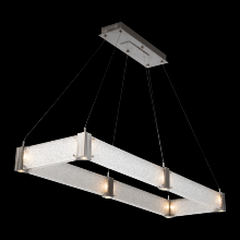 Hammerton PLB0042-R1-HB-BG-CA1-L1 - Parallel Rectangular Chandelier - 48-Heritage Brass