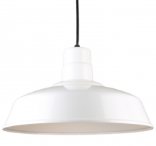 Hi-Lite MFG Co. H-15127-93/CB8-93-INC - 27in White Classic Shade Pendant