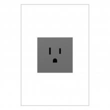 Legrand ARTR151M10 - adorne® 15A Single Tamper-Resistant Outlet, Magnesium