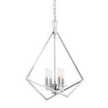 Norwell 5388-PN-NG - Trapezoid Cage Chandelier - Polished Nickel