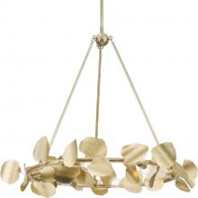 Progress P400359-176 - Laurel Collection Six-Light Gilded Silver Transitional Chandelier