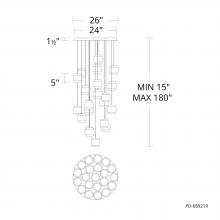 WAC US PD-68921R-BK - Banded Chandelier Light