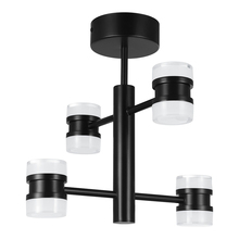 Eglo 204149A - Romendo 1 - Ceiling Light Matte Black Finish Satin and Clear Acrylic - Integrated LED 36W