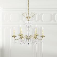 Schonbek 1870 AT1006N-22H - Helenia 6 Light 120V Chandelier in Heirloom Gold with Heritage Handcut Crystal