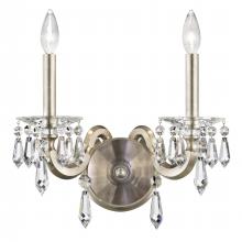 Schonbek 1870 S7602N-22R - Napoli 2 Light 120V Wall Sconce in Heirloom Gold with Radiance Crystal