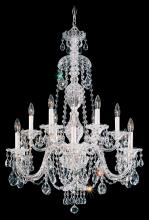 Schonbek 1870 2997-211H - Sterling 12 Light 120V Chandelier in Aurelia with Heritage Handcut Crystal