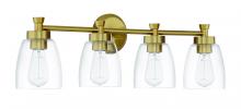 Craftmade 12730SB4 - Henning 4 Light Vanity in Satin Brass