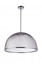 Craftmade P1005BNK-LED - 24.25" Diameter Sculptural Statement Metal Mesh Dome Pendant in Brushed Polished Nickel