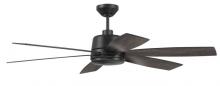 Craftmade HGN54FB6 - 54" Hogan Fan in Flat Black Finish, Blades Included