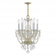 Crystorama 1129-PB-CL-S - Traditional Crystal 5 Light Swarovski Strass Crystal Polished Brass Mini Chandelier