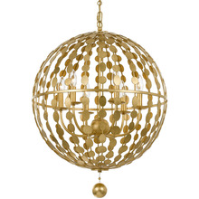  547-GA - Layla 6 Light Antique Gold Chandelier