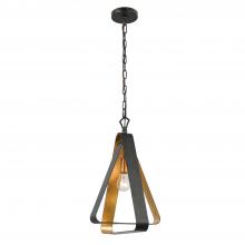 Crystorama 591-EB-GA - Luna 1 Light English Bronze + Antique Gold Pendant