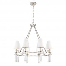 Crystorama 8867-PN - Baxter 8 Light Polished Nickel Chandelier