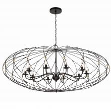 Crystorama ZUC-A9039-EB-GA - Zucca 10 Light English Bronze + Antique Gold Chandelier