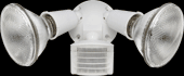 RAB Lighting LU300W - Outdoor sensors, Luminator 110 Sensor 2 Floods 300W, 120V Round Cover white