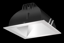 RAB Lighting NDLED4SD-50N-M-S - RECESSED DOWNLIGHTS 12 LUMENS NDLED4SD 4 INCH SQUARE UNIVERSAL DIMMING 50 DEGREE BEAM SPREAD 4000K