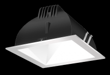 RAB Lighting NDLED4SD-50YN-W-S - RECESSED DOWNLIGHTS 12 LUMENS NDLED4SD 4 INCH SQUARE UNIVERSAL DIMMING 50 DEGREE BEAM SPREAD 3500K