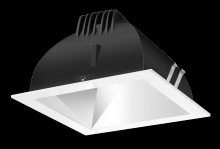 RAB Lighting NDLED4SD-80YNHC-M-W - RECESSED DOWNLIGHTS 12 LUMENS NDLED4SD 4 INCH SQUARE UNIVERSAL DIMMING 80 DEGREE BEAM SPREAD 3500K