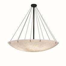Justice Design Group CLD-9668-35-DBRZ-F1 - 72" Round Pendant Bowl w/ Finials