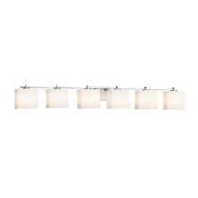 Justice Design Group FSN-8446-55-OPAL-CROM - Era 6-Light Bath Bar