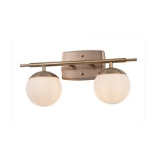 Justice Design Group FSN-8962-OPAL-BRSS - Epoch 2-Light Bath Bar