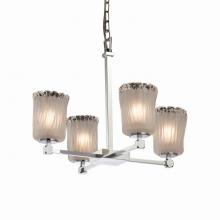 Justice Design Group GLA-8420-16-WTFR-CROM - Tetra 5-Light Chandelier