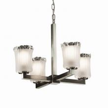 Justice Design Group GLA-8829-16-WTFR-NCKL - Modular 4-Light Chandelier