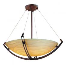 Justice Design Group PNA-9722-35-WAVE-DBRZ - 24" Pendant Bowl w/ Crossbar