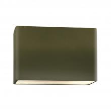 Justice Design Group CER-5658-MGRN-LED2-2000 - Really Big ADA Wide Rectangle LED Wall Sconce - Closed Top