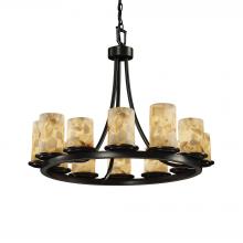 Justice Design Group ALR-8768-10-MBLK-LED12-8400 - Dakota 12-Light Ring LED Chandelier (Short)