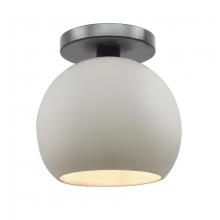 Justice Design Group CER-6353-MAT-NCKL-LED1-700 - Medium Globe LED Semi-Flush