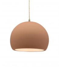 Justice Design Group CER-6533-ADOB-ABRS-BEIG-TWST-LED1-700 - Medium Globe LED Pendant