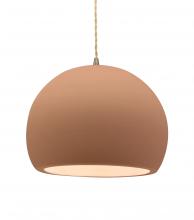 Justice Design Group CER-6535-ADOB-ABRS-BEIG-TWST - Large Globe 1-Light Pendant