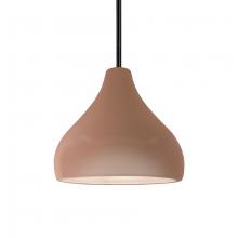 Justice Design Group CER-6560-ADOB-MBLK-RIGID - Small Droplet 1-Light Pendant