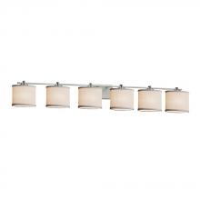 Justice Design Group FAB-8446-30-WHTE-NCKL - Era 6-Light Bath Bar