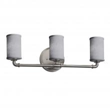 Justice Design Group FAB-8463-10-GRAY-NCKL - Bronx 3-Light Bath Bar