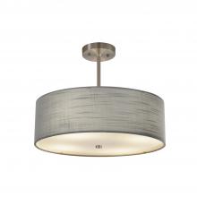 Justice Design Group FAB-9591-GRAY-NCKL - Classic 18" Drum Pendant