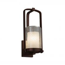 Justice Design Group FSN-7581W-10-WEVE-DBRZ-LED1-700 - Atlantic Small Outdoor LED Wall Sconce