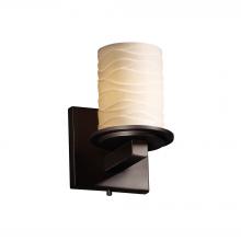 Justice Design Group POR-8771-10-WAVE-DBRZ - Dakota 1-Light Wall Sconce