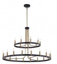 Justice Design Group NSH-8048-MBBR - Clayton 42” 2-Tier 27-Light Chandelier