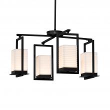 Justice Design Group PNA-7510W-SAWT-MBLK - Laguna 4-Light LED Outdoor Chandelier